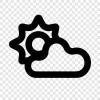 overcast, cloudy skies, rain, thunder icon svg