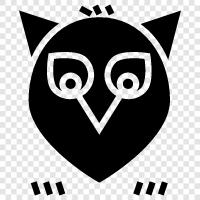 owl eyes, owl feathers, owl pelican, owl nest icon svg