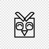 owl symbolism, owl meaning, Owl icon svg