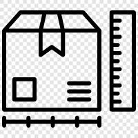 package size, package weight, package dimensions, package dimension icon svg