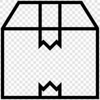 Verpackung, Versand, Versandbox, Versand Container symbol