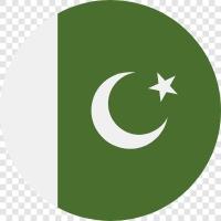 pakistan flag circular icon