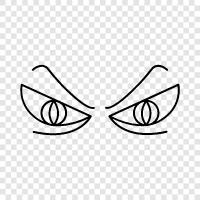 pale eyes, eerie eyes, haunted eyes, vampire eyes icon svg