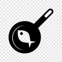 pan fry, pan sauce, pan seared, pan roasted icon svg