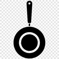 pan frying, pan cooking, cast iron frying pan, skillet frying pan icon svg