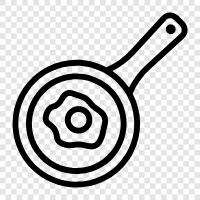 pan frying, pan, frying, pan frying instructions icon svg