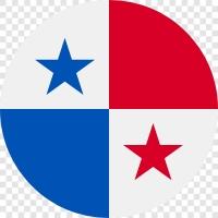 panama flag circular icon