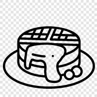 Pancakes, Belgian Waffles, Pancakes with Maple Syrup, W icon svg