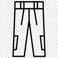 pants, denim, cotton, khaki icon svg