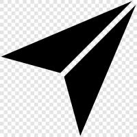 Papierflugzeug, Papierflugzeuge, Papierflieger symbol