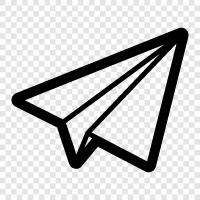 paper airplane, origami plane, paper airplane instructions, paper airplane design icon svg