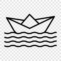 Дизайн бумажной лодки, модели бумажной лодки, планы бумажной лодки, инструкции по бумажной лодке Значок svg
