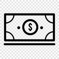 paper, currency, bank, note icon svg