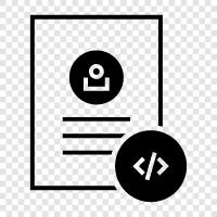 paper, writing, typed, printed icon svg