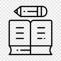 paper, writing, composition, notes icon svg