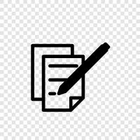 paper, writing, journal, brainstorming icon svg