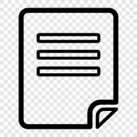 Paper, Written, Text, Paperwork icon svg