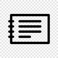 paper, note taking, journal, writing icon svg