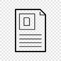 Paper, Writing, PDF, Word icon svg