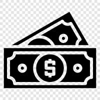 paper money, dollar bill, one dollar, currency icon svg