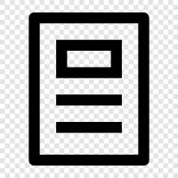 paper, writing, content, structure icon svg