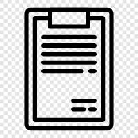 paper, writing, text, information icon svg