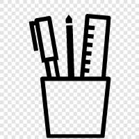 paper, writing, pencils, pens icon svg