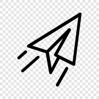 Paper Plane, Airplane, Plane, Flying icon svg