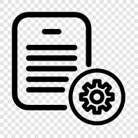 paper preference, printing preference, document storage preference, document preference icon svg