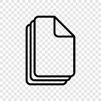 Paper sheet, Sheet of papers icon svg