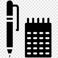 paper, pencil, writing, composition icon svg