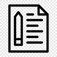 paperwork, report, writing, letter icon svg