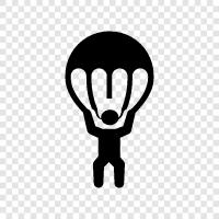 parachute opening, parachute deployment, parachute safety, parachute rigging icon svg