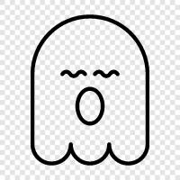 Paranormal, Ghost sighting, Ghost hunter, Ghost stories icon svg