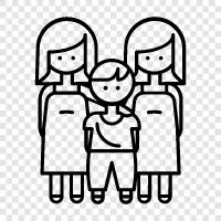 Parenting, Kids, Teens, Siblings icon svg