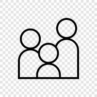 parents, children, relatives, siblings icon svg