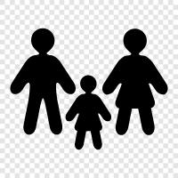 parents, children, siblings, cousins icon svg