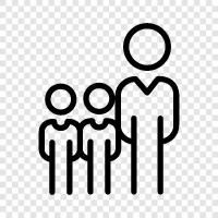 parents, children, siblings, aunts icon svg