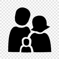 parents, children, siblings, cousins icon svg