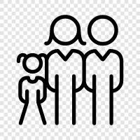 parents, children, siblings, aunts icon svg