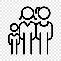 parents, children, siblings, aunts icon svg