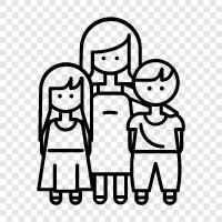 parents, children, siblings, cousins icon svg