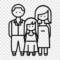 Parents, Children, Siblings, Aunts icon svg