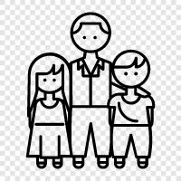 parents, children, siblings, aunts icon svg