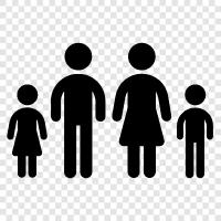 parents, children, sibling, cousins icon svg