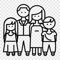 parents, children, siblings, aunts icon svg