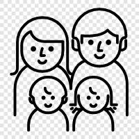 parents, children, siblings, cousins icon svg