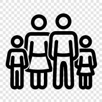 parents, children, siblings, aunts icon svg