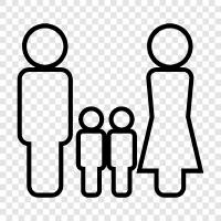 parents, children, siblings, cousins icon svg