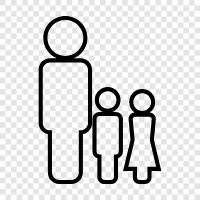 parents, children, siblings, cousins icon svg